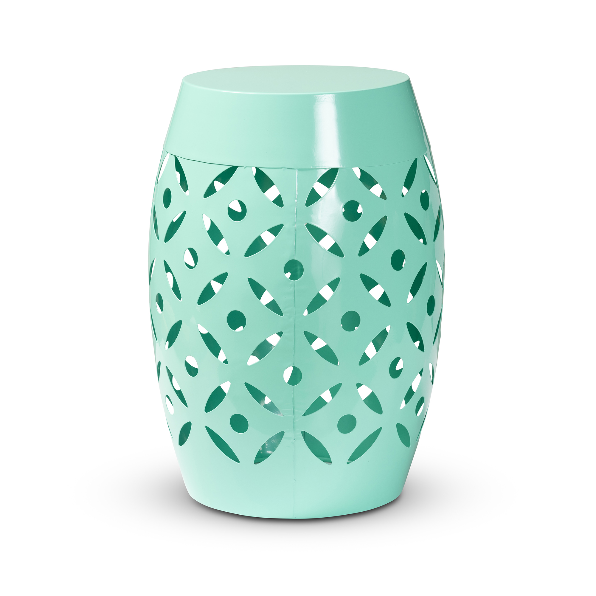Baxton Studio Hallie Modern and Contemporary Aqua Finished Metal Outdoor Side Table